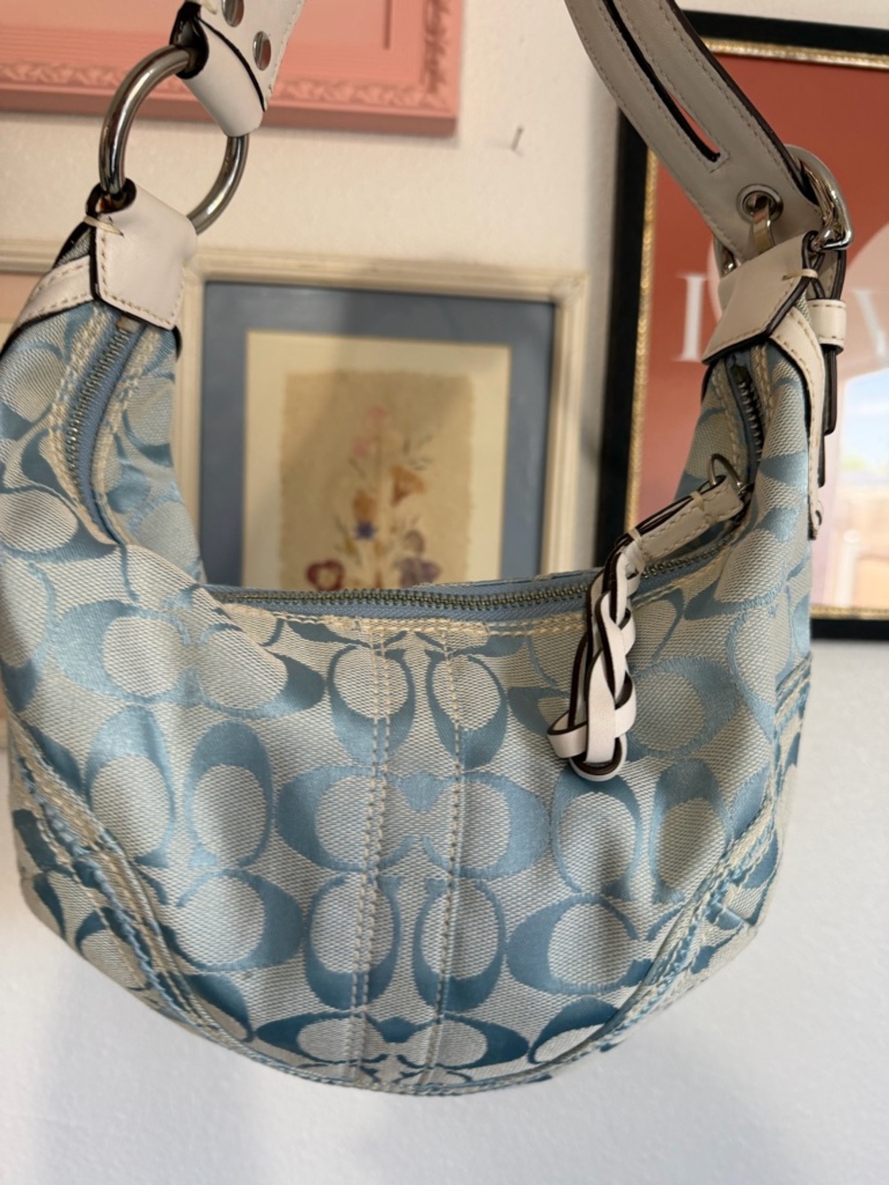 Coach 10599 Signature Leather Canvas in Blue - Picture 2 of 11